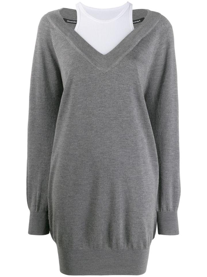 Alexander Wang Long Sleeved Sweater - Grey