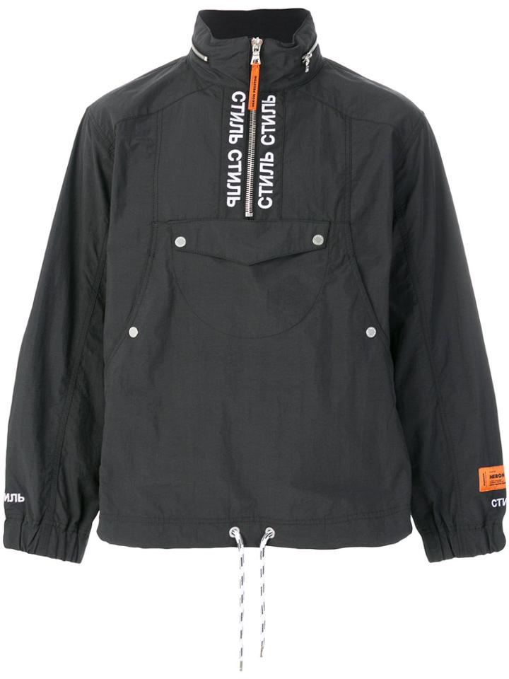 Heron Preston Logoed Drawstring Pullover - Black