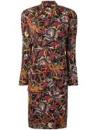 Versace Pre-owned 1980s Floral Print Asymmetric Panel Dress - Black