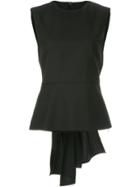 Maison Margiela Gathered Sleeveless Top - Black