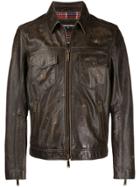 Dsquared2 Worn-out Effect Jacket - Brown
