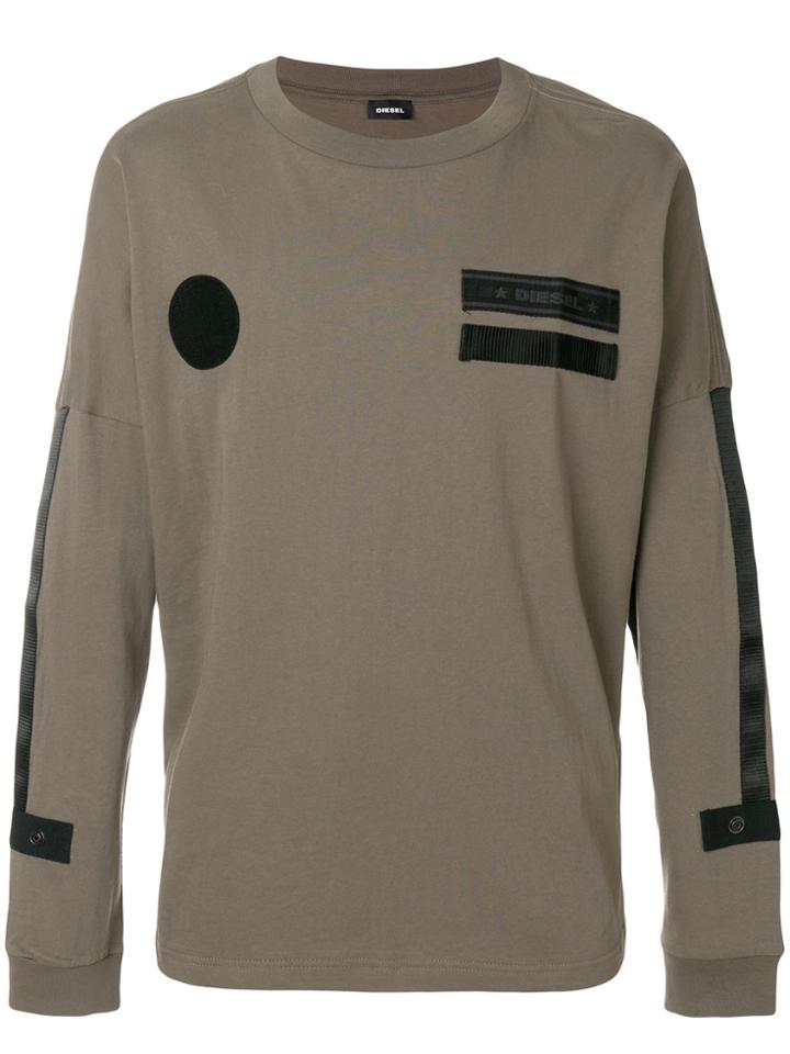 Diesel Logo Patch Sweatshirt - Green
