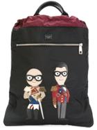 Dolce & Gabbana Designer`s Patch Backpack - Black