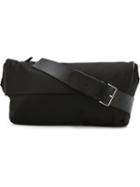 The Row Flap Shoulder Bag, Women's, Black, Leather/nylon