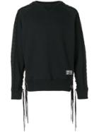 Ktz Lace-up Sweatshirt - Black