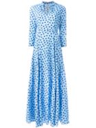 P.a.r.o.s.h. Long Star Print Dress, Women's, Size: Xs, Blue, Silk/spandex/elastane