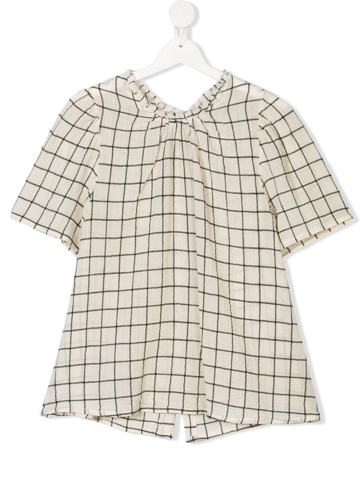 Buho Teen Lisa Checked Top - Nude & Neutrals