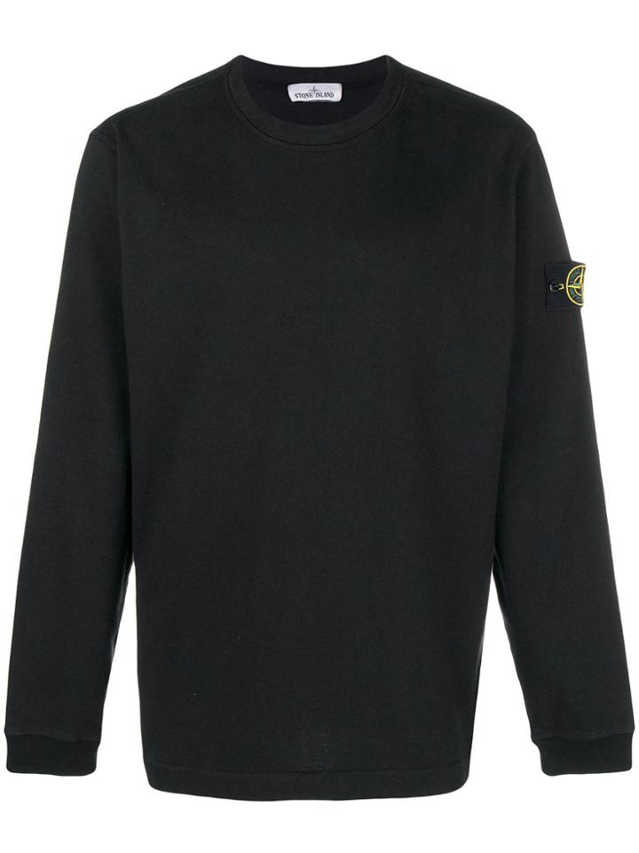 Stone Island Loose Fitted Sweatshirt - Black