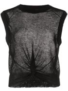 Veronica Beard Sleeveless Knitted Top - Black