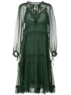Lee Mathews Hayley Crinkle Georgette Dress - Green