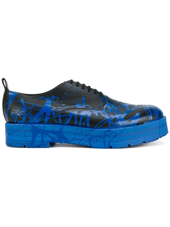 Comme Des Garçons Homme Plus Paint Splatter Oxford Shoes - Black