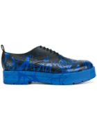 Comme Des Garçons Homme Plus Paint Splatter Oxford Shoes - Black