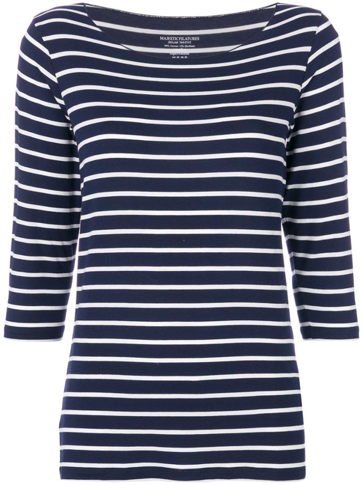 Majestic Filatures Striped Sweater - Blue