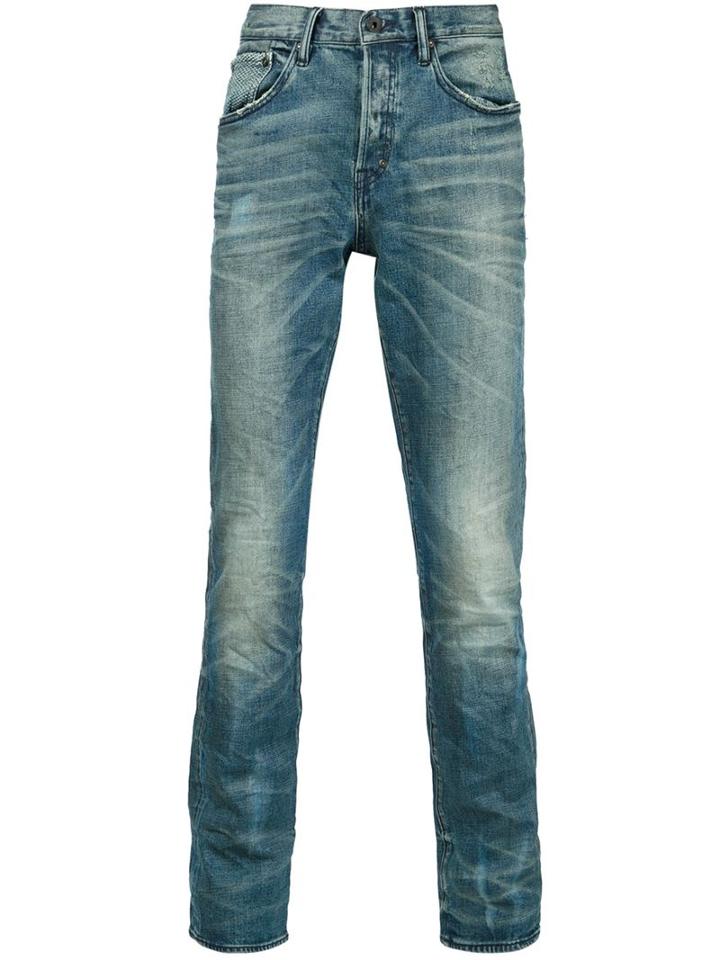 Prps Straight Leg Jeans, Men's, Size: 36, Blue, Cotton/spandex/elastane