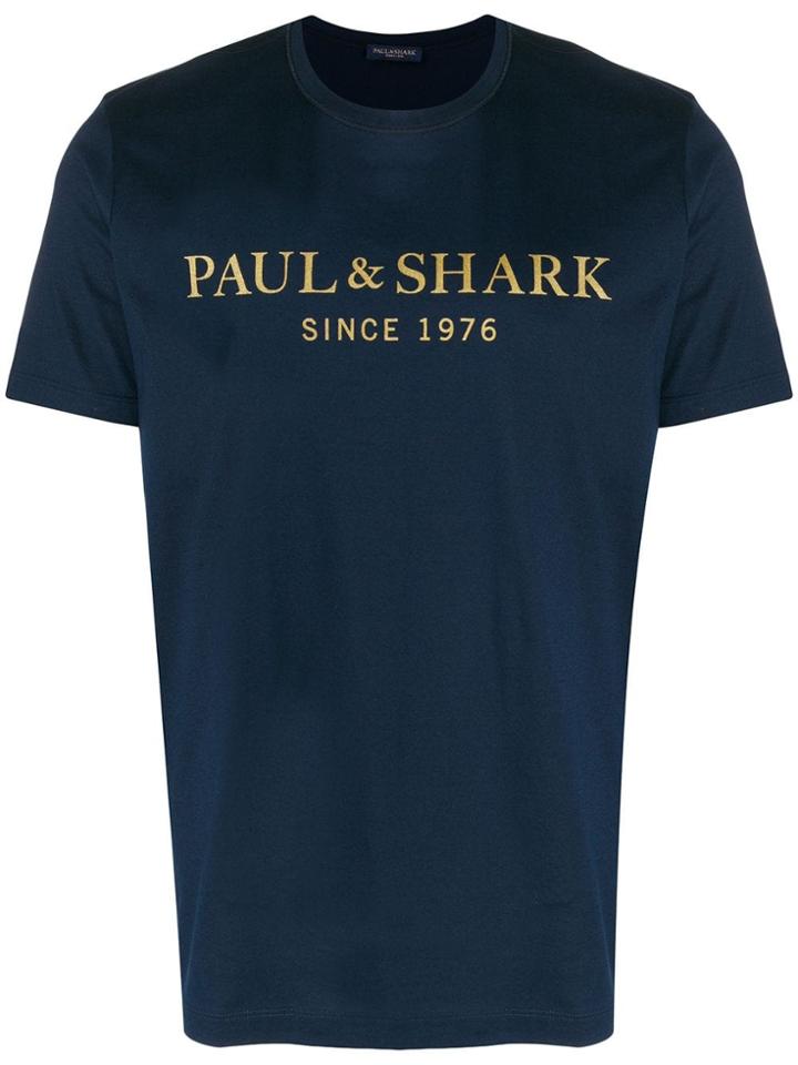 Paul & Shark Logo Crewneck T-shirt - Blue