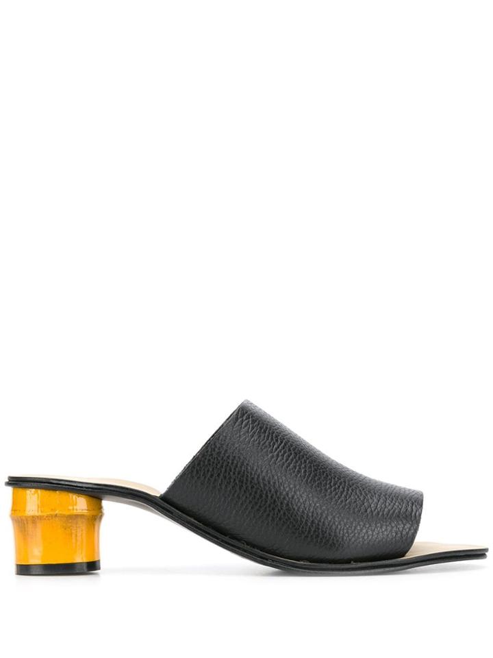 Rebecca Minkoff Block Heel Mules - Black