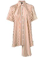 Jean Paul Gaultier Pre-owned Striped Oversized Shirt - Brown