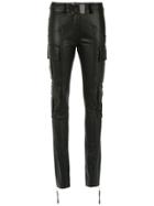 Andrea Bogosian Leather Straight-fit Trousers - Black