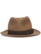 Borsalino Trilby Hat, Men's, Size: 60, Brown, Wool Felt