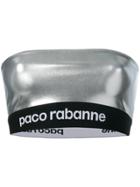 Paco Rabanne Logo Waistband Tube Top - Metallic