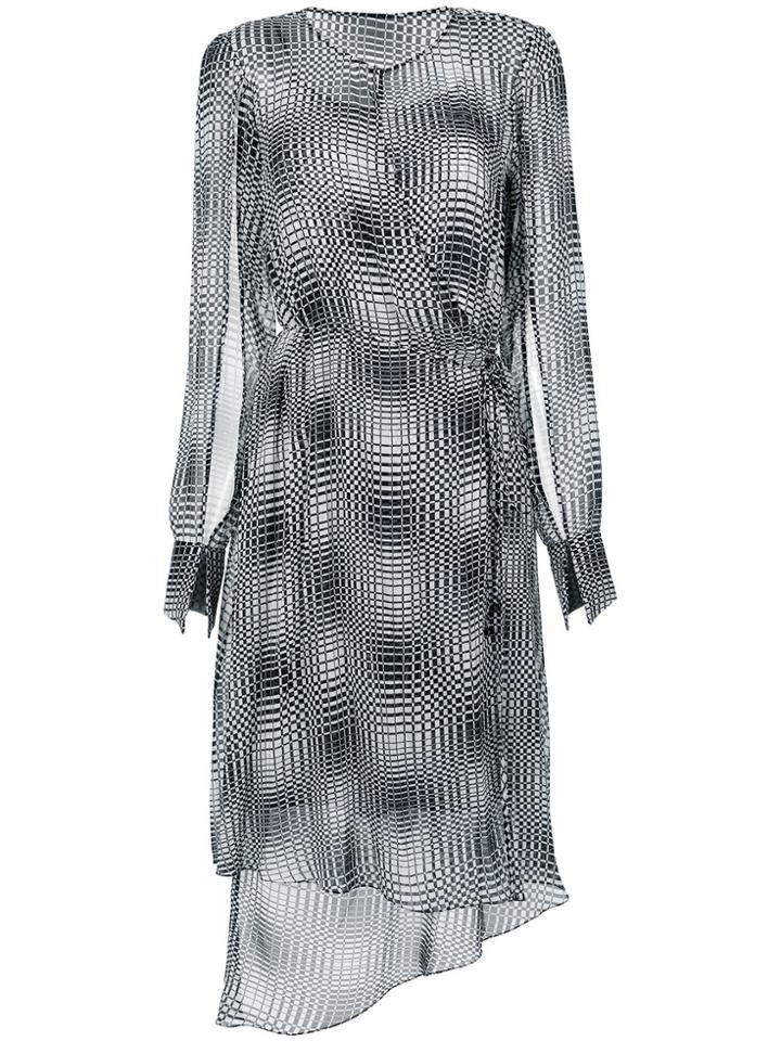 Tufi Duek Printed Envelope Dress - Black