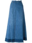 See By Chloé Denim Maxi Skirt, Women's, Size: 29, Blue, Cotton/spandex/elastane