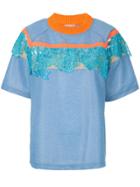 Kolor Lace Insert Panelled T-shirt - Blue