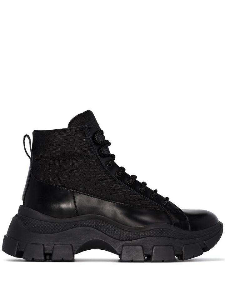 Prada Chunky Hiking Boots - Black