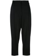 Dolce & Gabbana Cropped Harem Trousers, Women's, Size: 42, Black, Virgin Wool/spandex/elastane