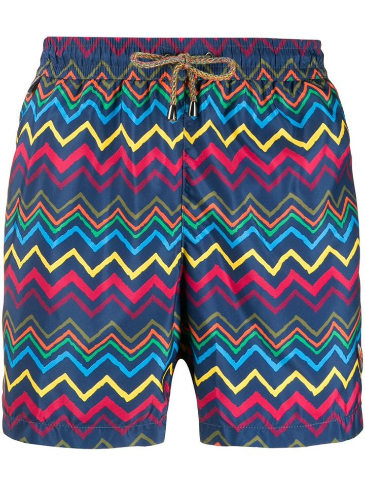 Missoni Patterned Swimming Trunks - Blue