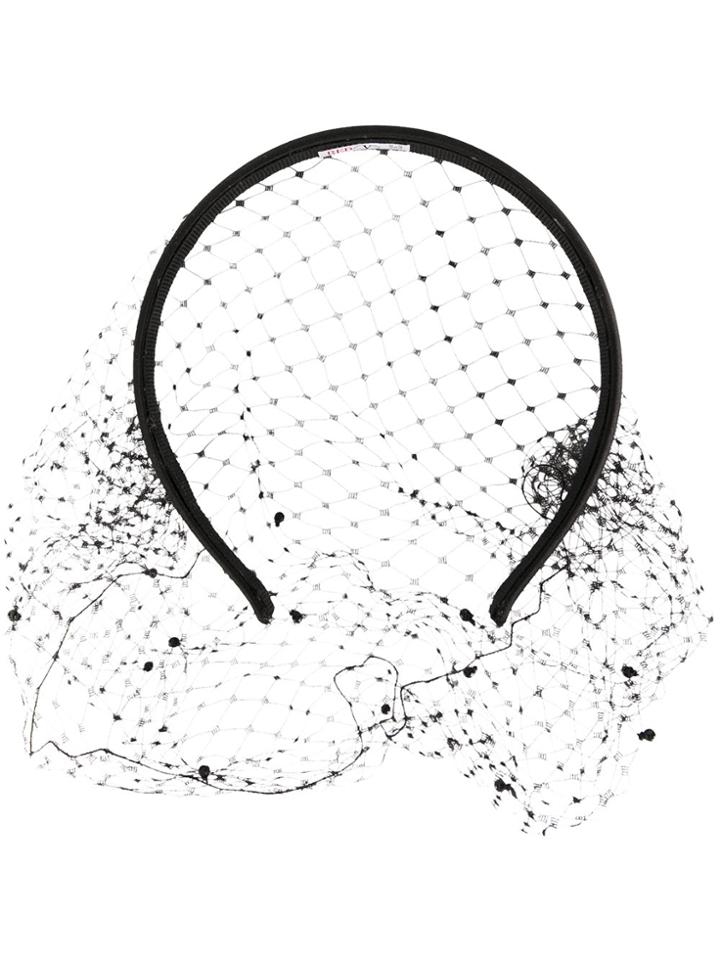 Red Valentino Net Detail Headband - Black