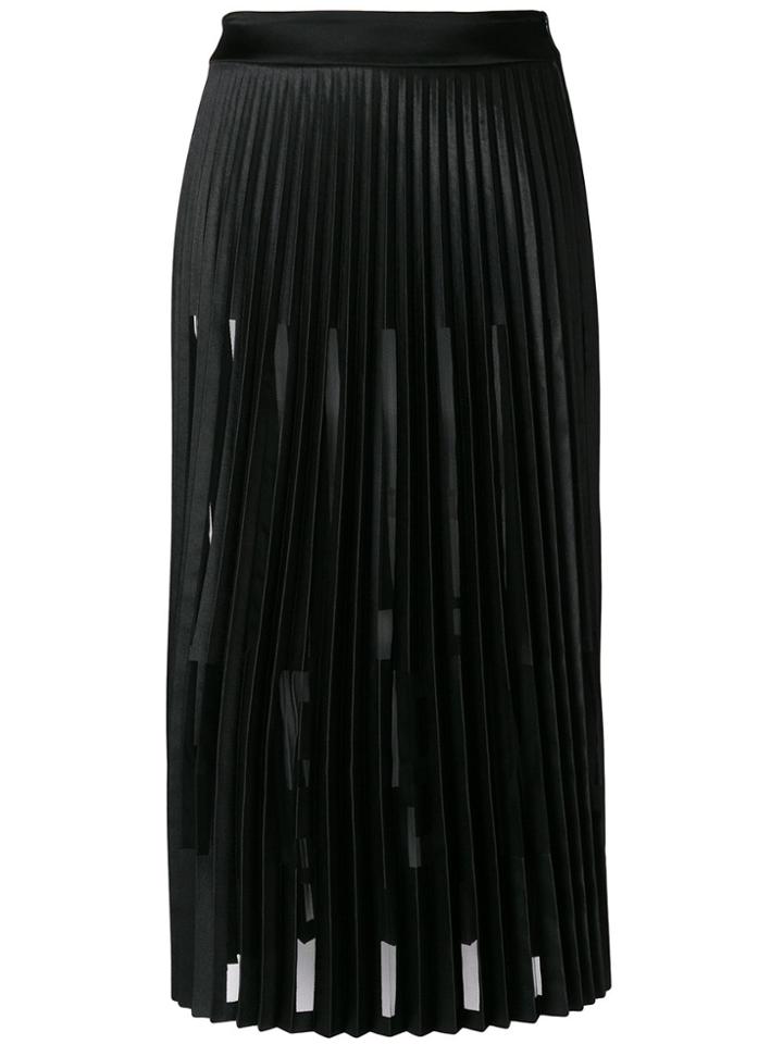 Ssheena Midi Pleated Skirt - Black