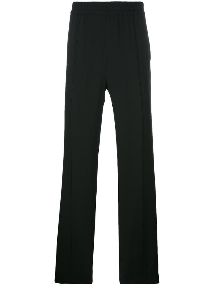Msgm Contrast Stripe Track Pants, Men's, Size: 46, Black, Acetate/viscose
