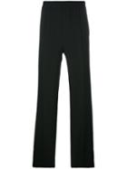 Msgm Contrast Stripe Track Pants, Men's, Size: 46, Black, Acetate/viscose