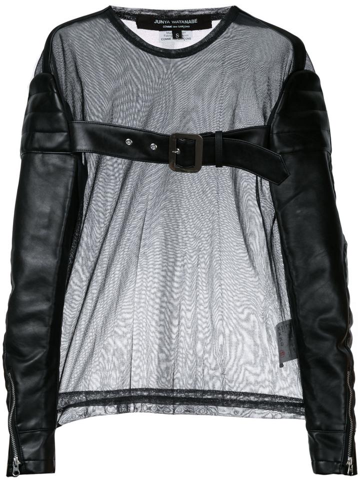 Junya Watanabe Comme Des Garçons - Buckled Strap Top - Women - Polyester - Xs, Black, Polyester