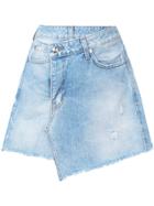 Derek Lam 10 Crosby Cleo A-line Wrap Mini Skirt - Blue