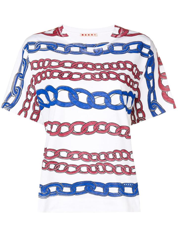 Marni Chainlink Print T-shirt - White