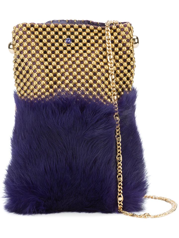 Laura B Soft Mobile Bag - Pink & Purple