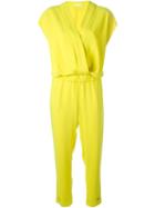 P.a.r.o.s.h. V Neck Jumpsuit, Women's, Size: Xs, Yellow/orange, Polyester