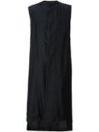 Julius Long Vest, Men's, Size: 3, Black, Silk/bamboo