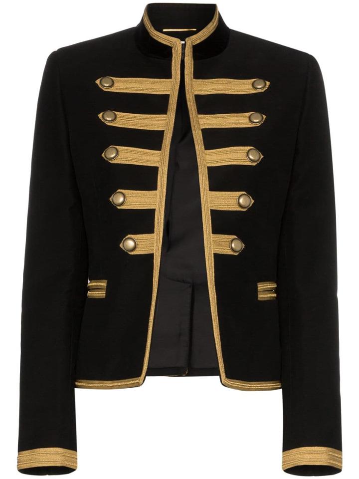 Saint Laurent Military Cotton-blend Jacket - Black