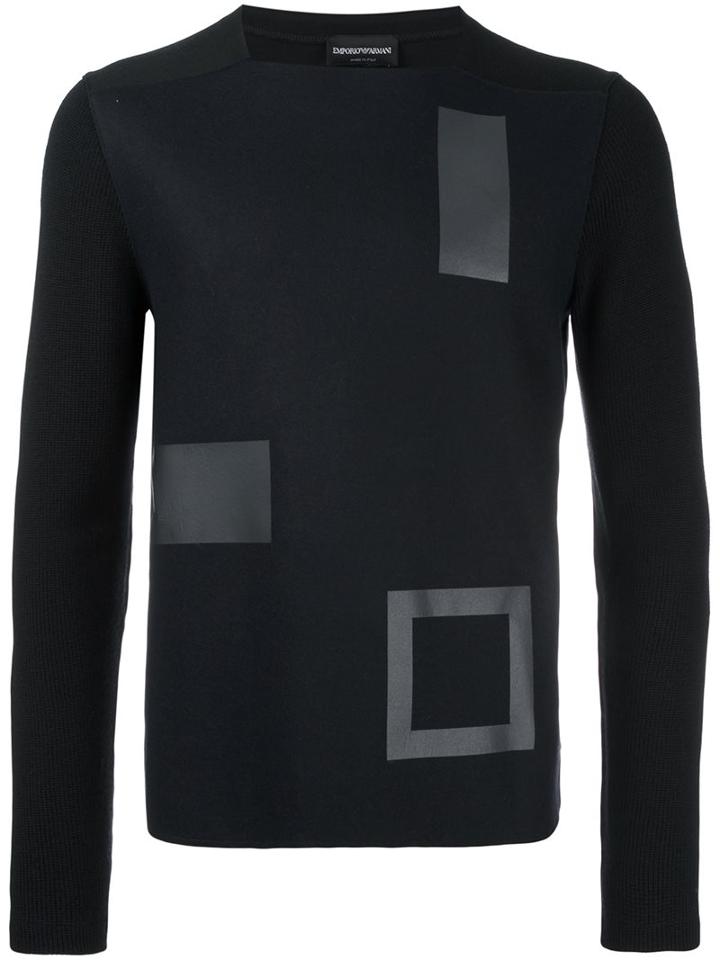Emporio Armani Geometric Applique Jumper