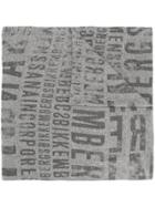 Dirk Bikkembergs Printed Logo Scarf - Grey