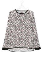 Miss Grant Kids Teen Star Print Blouse - White