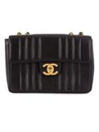 Jumbo Quilted Shoulder Bag, Women's, Black, Chanel Vintage
