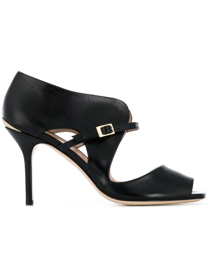 Pollini Peep Toe Sandals - Black
