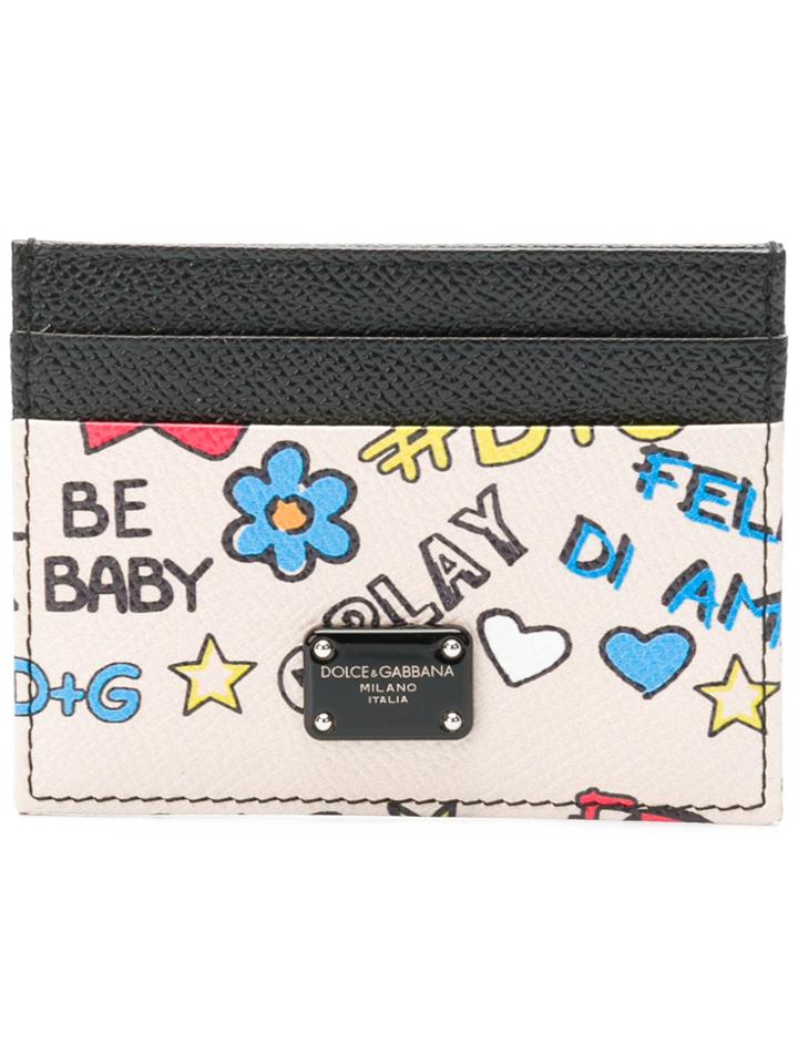 Dolce & Gabbana Mural Print Card Holder - Nude & Neutrals