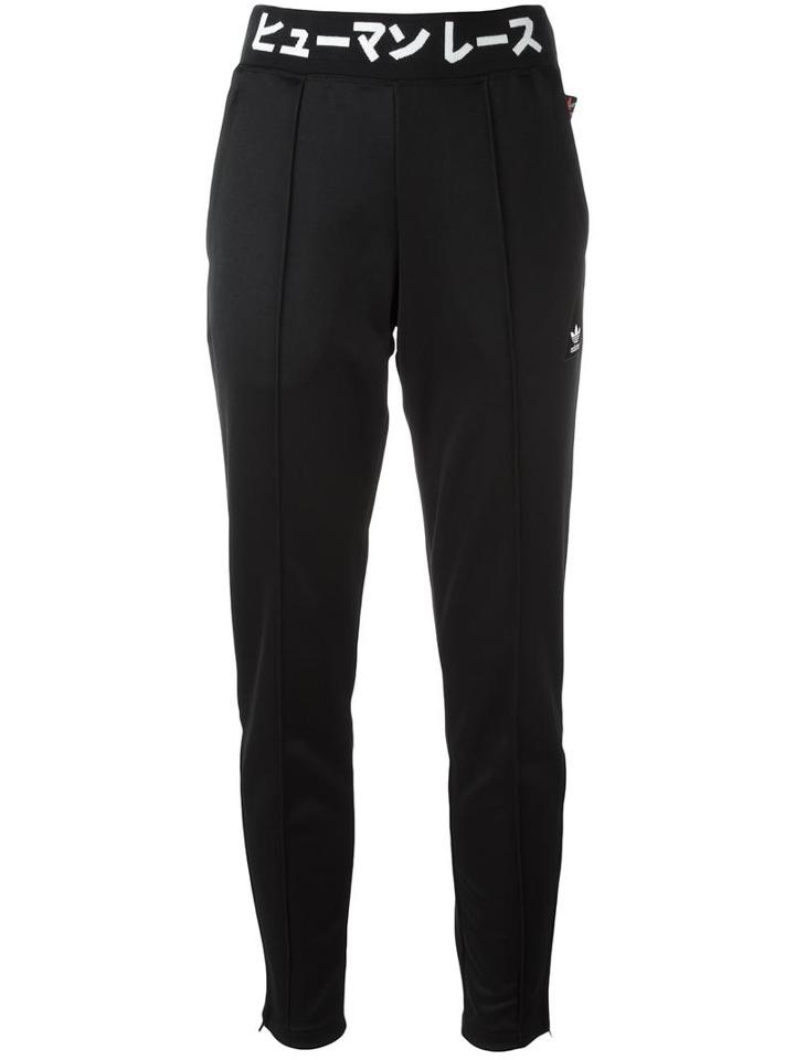 Adidas 'hu Race' Tapper Trousers, Women's, Size: Large, Black, Cotton/polyester