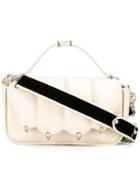 Marco De Vincenzo Velvet Strap Cross Body Bag, Women's, White, Leather