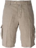 Kiton Lightweight Cargo Shorts, Men's, Size: 32, Brown, Cotton